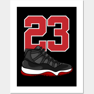 AJ 11 Retro Playoffs Sneaker Posters and Art